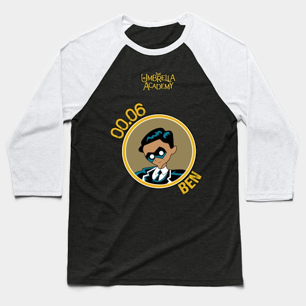 UMBRELLA ACADEMY: BEN CARTOON Baseball T-Shirt by FunGangStore